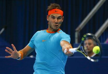 Nadal, durante un partido en Basilea. 