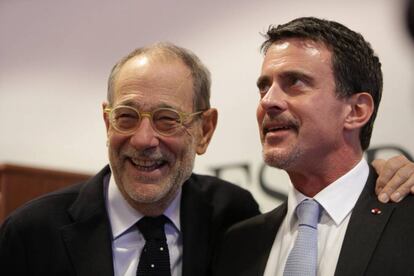 Javier Solana y Manuel Valls en la escuela Esade.