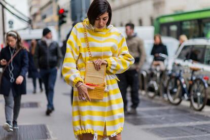 Giovanna Battaglia no se perdi el desfile de Max Mara.