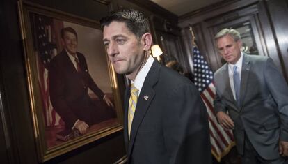 Paul Ryan e Kevin McCarthy nesta quarta-feira em Washington.