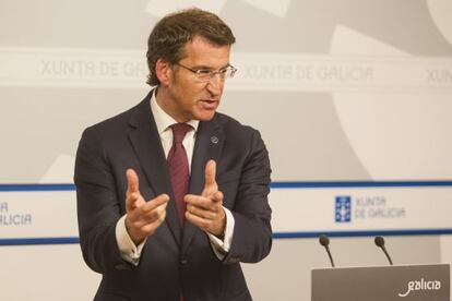 El presidente durante la rueda de prensa