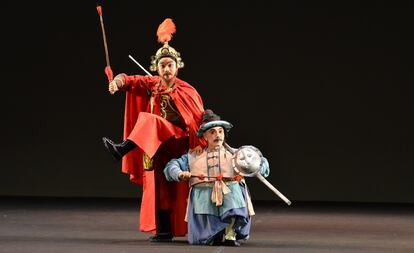 Representación de El caballero Don Quijote en el marco del Festival Internacional Cervantino de Guanajuato.