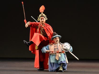 Representación de El caballero Don Quijote en el marco del Festival Internacional Cervantino de Guanajuato.