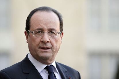 François Hollande hoy en el Elíseo.