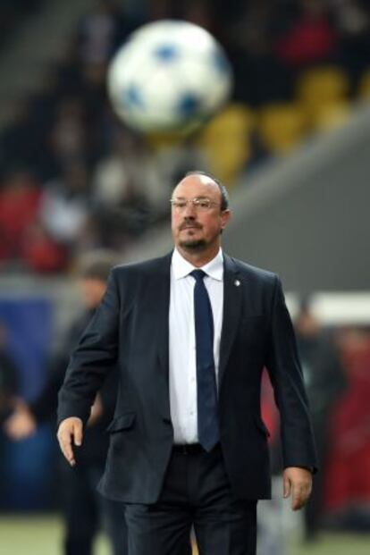 BenÍtez, durante el partido ante el Shakhtar Donetsk