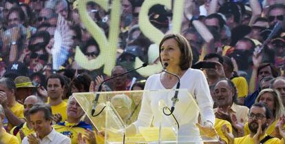 Carme Forcadell, durante la última Diada.
