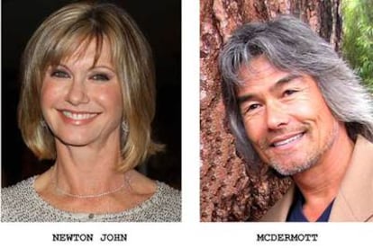 En la imagen, Olivia Newton-John y su pareja Patrick Kim McDermott.