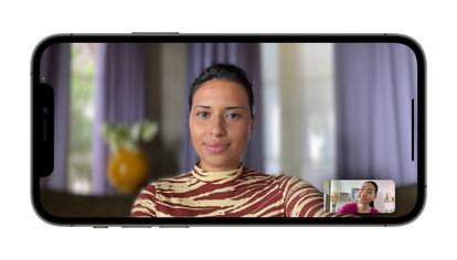 Aplicación de videollamada Facetime en un iPhone