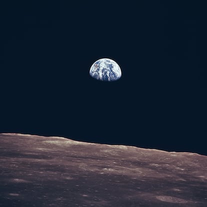 Además de tomar más de 20 kilogramos de muestras de material lunar, Amstrong y Aldrin captaron instantáneas tan impresionantes como esta (Foto: NASA)