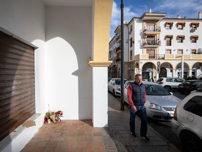 Lugar en el que fue asesinado a martillazos Miguel Ángel Calvo, de 51 años, en Antequera (Málaga).