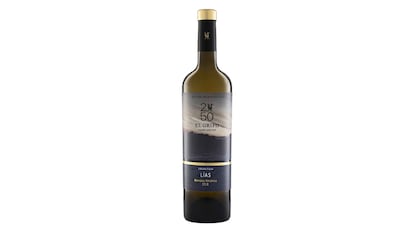 Vista de la botella de vino El Grifo Malvasía Lías.