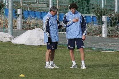 El delantero del Real Madrid, Raúl González, durante un entrenamiento