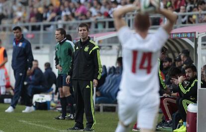 Celades, durante el encuentro contra Serbia.