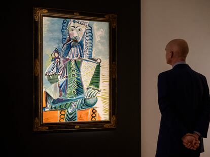 El cuadro de Picasso 'Mousquetaire á la pipe II' subastado por Christie's en Nueva York el 11 de noviembre de 2021.