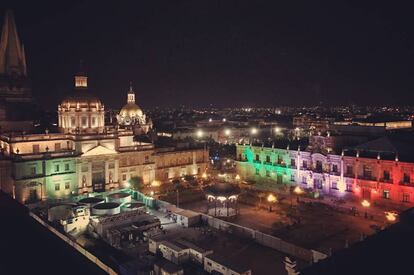 Centro histórico de Guadalajara, capital tecnológica en México.
