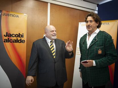 Karl Jacobi i Álvaro de Marichalar, candidats de Força Ciutadana, dijous a Barcelona.