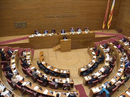 Pleno de las Cortes Valencianas.