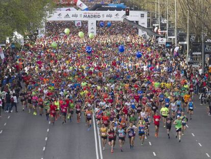 Salida de la 41 edición del maratón de Madrid, celebrada el año pasado.