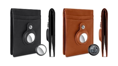 Wallets with compartment for AirTag