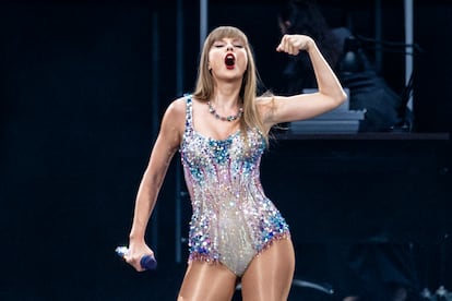 Taylor Swift en su concierto de Madrid durante su gira 'The Eras Tour', en mayo de 2024.