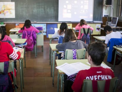 Alumnes en una escola pública de Catalunya.