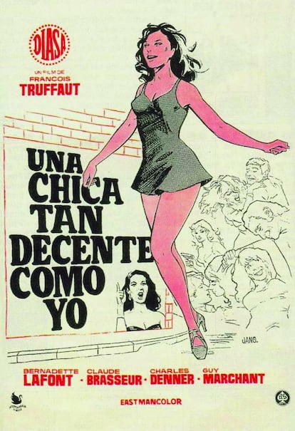 Cartel de 'Una chica tan decente como yo' de François Truffaut