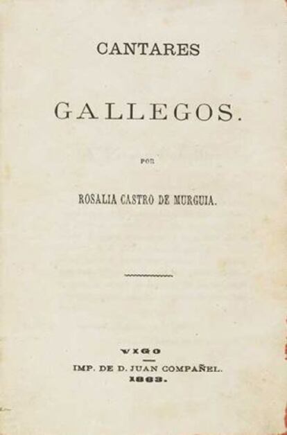 Capa da primera edición de Cantares gallegos.