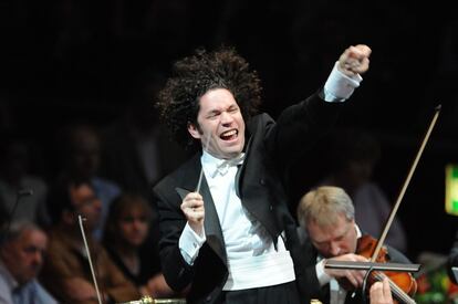 Gustavo Dudamel en el concierto que dirigió en enero pasado en el Palau.