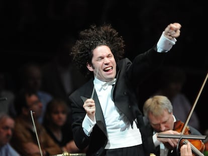 Gustavo Dudamel en el concierto que dirigi&oacute; en enero pasado en el Palau.