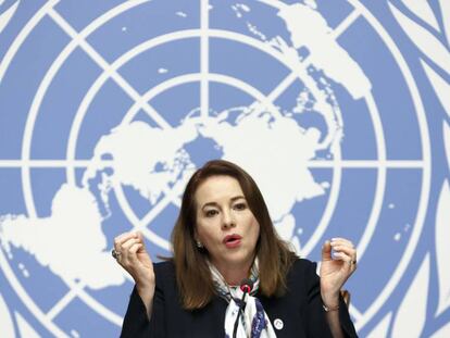 María Fernanda Espinosa, presidenta de la Asamblea General de la ONU.