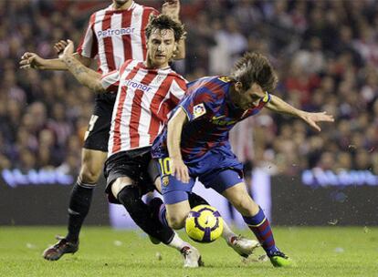 El delantero argentino mantuvo una pugna personal con Amorebieta durante todo el partido