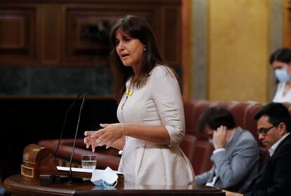Laura Borràs, candidata de Junts, en una intervención en el Congreso de los Diputados.