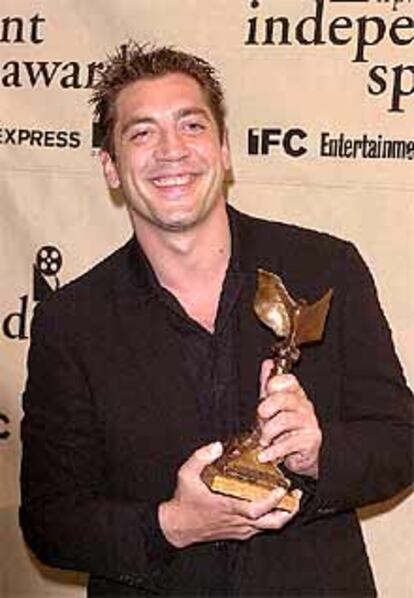 Javier Bardem, con el Premio Espíritu Independiente al mejor actor.