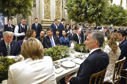Almuerzo de los líderes del G20 durante la cumbre en Buenos Aires.