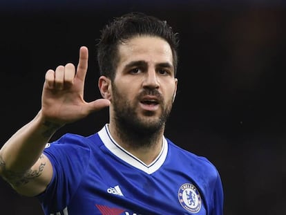 Cesc F&agrave;bregas con el Chelsea.