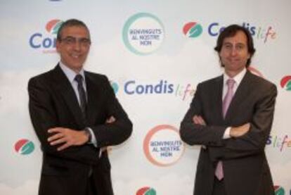 El director de Marketing de grupo Condis, Xavier P&eacute;rez, y el director general de la compa&ntilde;&iacute;a, Enric Ezquerra (a la derecha).