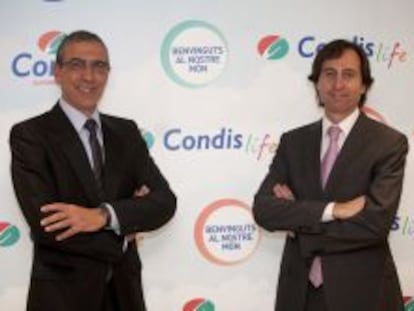 El director de Marketing de grupo Condis, Xavier P&eacute;rez, y el director general de la compa&ntilde;&iacute;a, Enric Ezquerra (a la derecha).