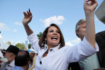 Michelle Bachmann, este sábado en Ames, Iowa.