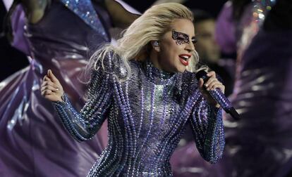 Lady Gaga en su presentación en Houston, Texas