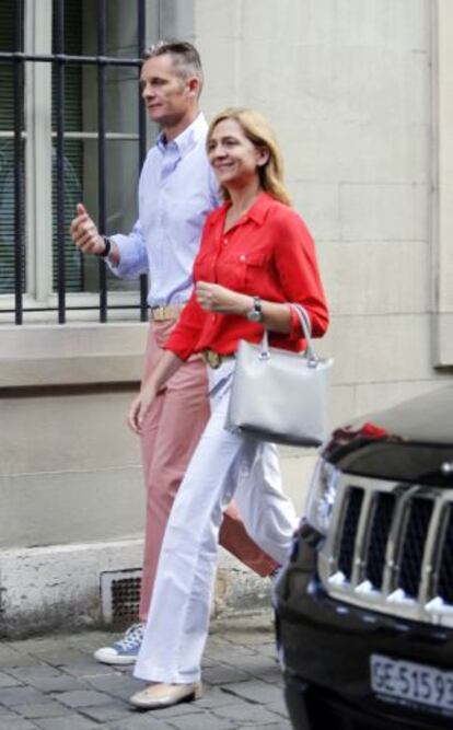 La infanta Cristina y su marido, Iñaki Urdangarin, el pasado junio en Ginebra.