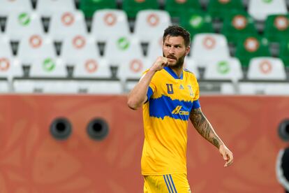 André-Pierre Gignac celebra un gol