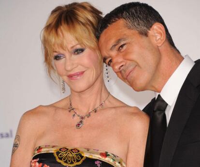 Melanie Griffith y Antonio Banderas, en los premios ALMA, el pasado 10 de septiembre en California.