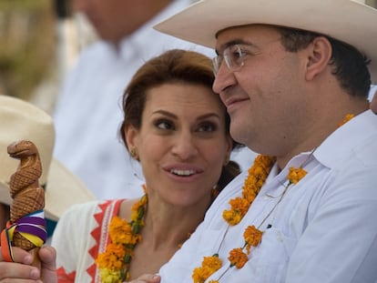 Karime Macias y Javier Duarte durante la Cumbre Tajín, en marzo de 2011.