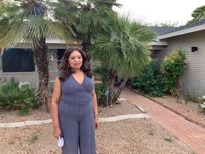 Molestina Rivera, trabajadora del Bellagio en paro, en su casa de Las Vegas.