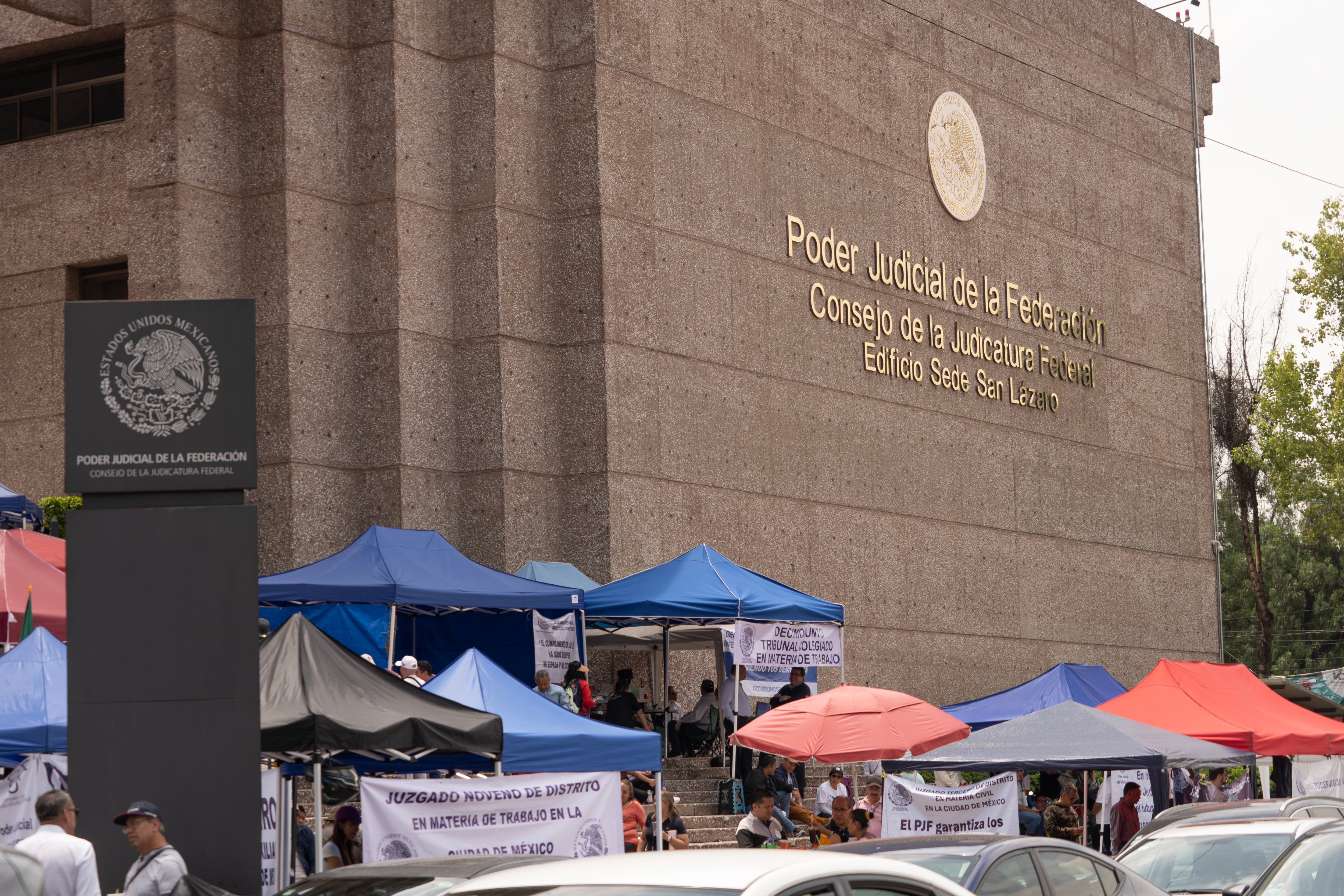 Exterior de la sede del Poder Judicial en San Lázaro, en la Ciudad de México.El 23 agosto 2024.