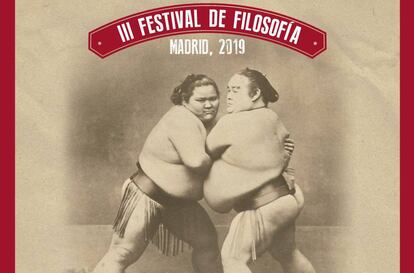 Cartel del III Festival de Filosofía titulado 'Zombis contra Jabatos'.