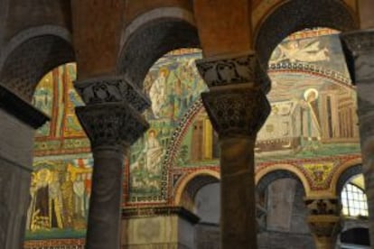 Mosaicos en la Basílica de San Vitale, en Rávena (Italia).