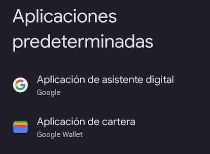 Apps predeterminadas  en el sistema operativo Android