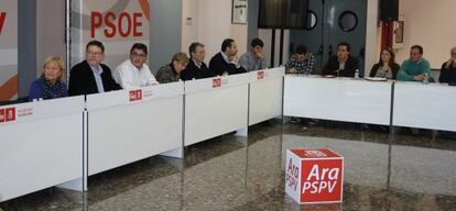 Una imagen de la Ejecutiva de la PSPV-PSOE.