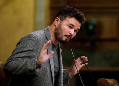 Gabriel Rufián en el Congreso.